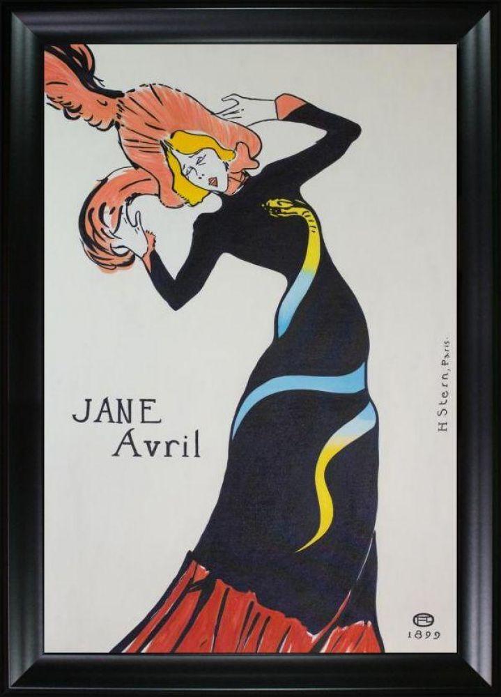 Jane Avril Pre-framed - Black Matte Frame 24"X36"