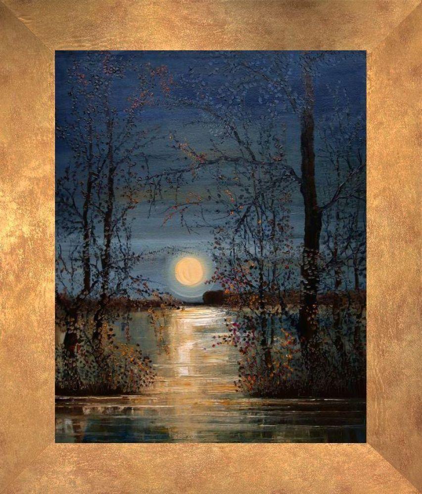 Moon (Autumn) Pre-framed - Florentine Gold Frame 16"X20"