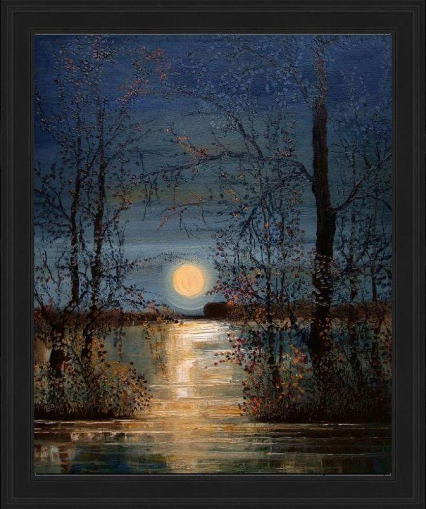 Moon (Autumn) Pre-framed - Black Gallery