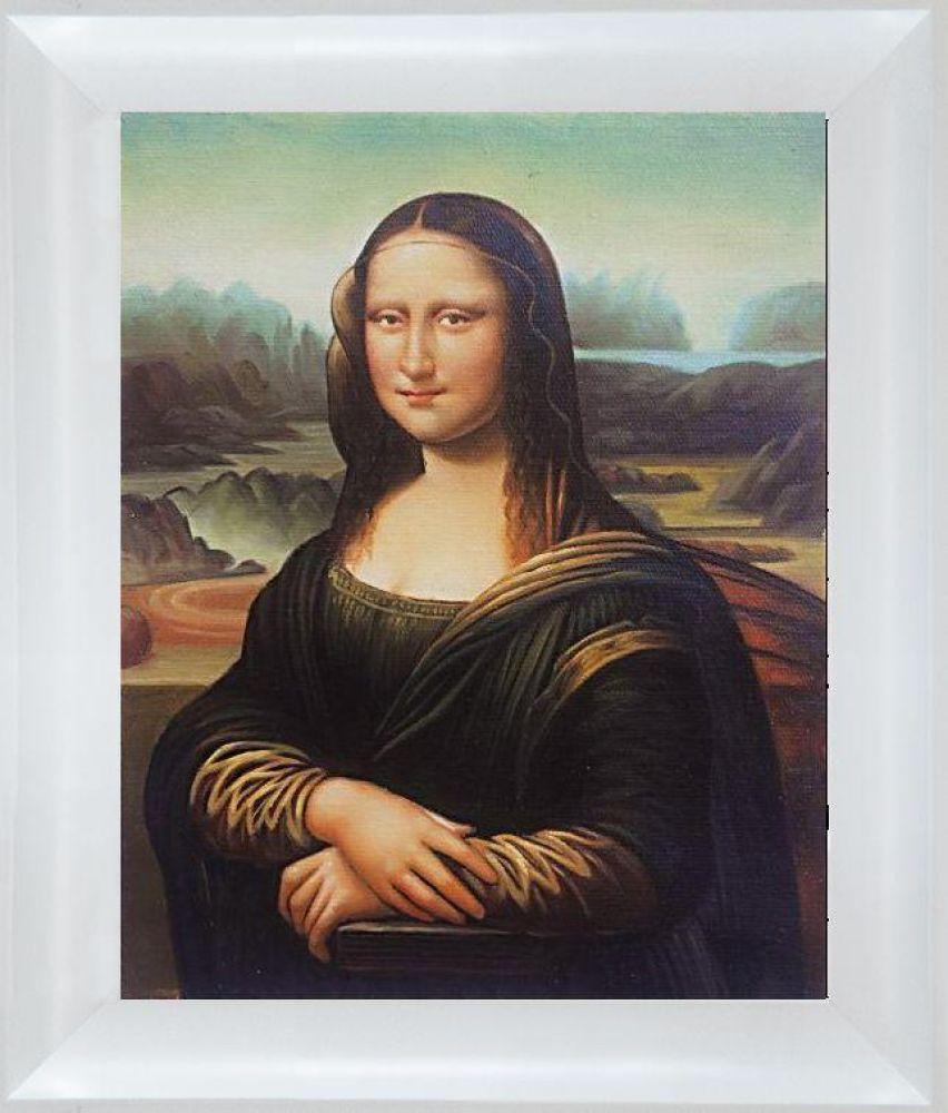 Mona Lisa Pre-framed - Moderne Blanc Frame 8" X 10"