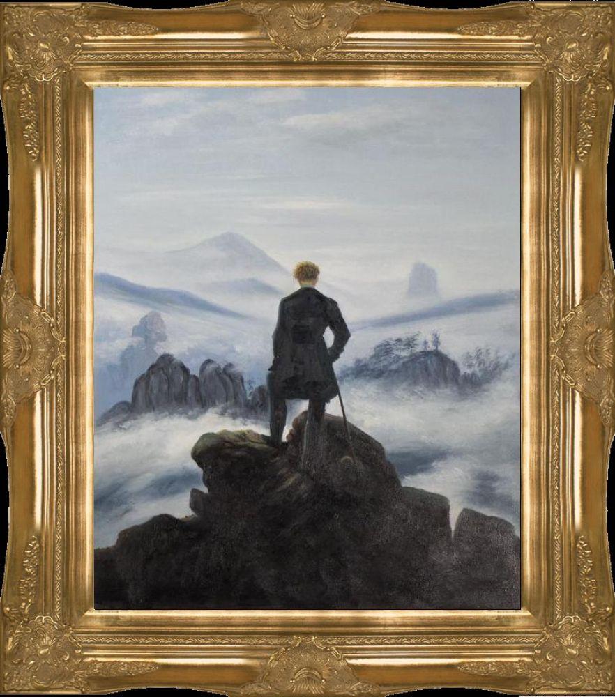 Wanderer above the Sea of Fog Pre-Framed - Victorian Gold Frame 20"X24"