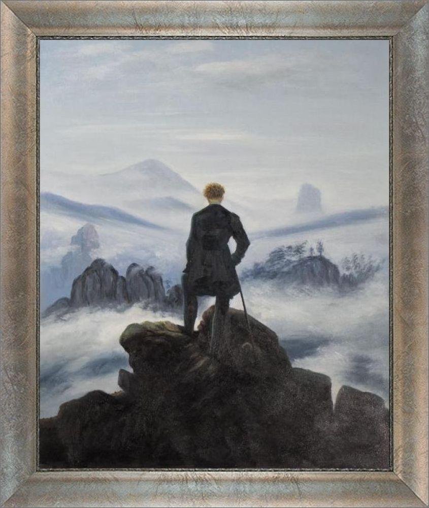 Wanderer above the Sea of Fog with Silver Scoop Pre-Framed - Champage Scoop with Swirl Lip Frame 20"X24"