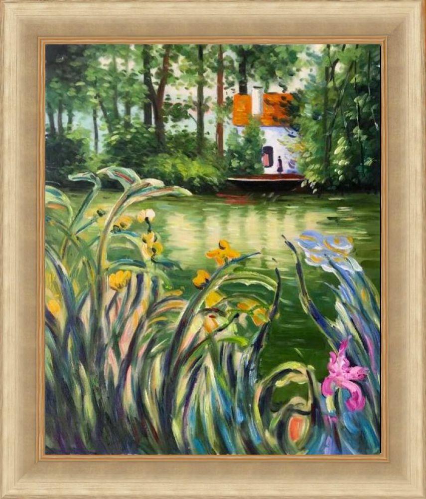 Cottage in the Woods Pre-Framed - Andover Champagne Frame 20" X 24"