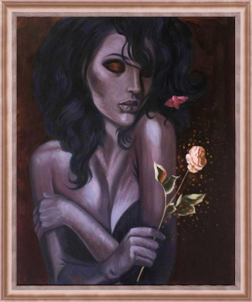 Secrets of the Night Reproduction Pre-Framed - Rose Gold Classico Frame 20" X 24"