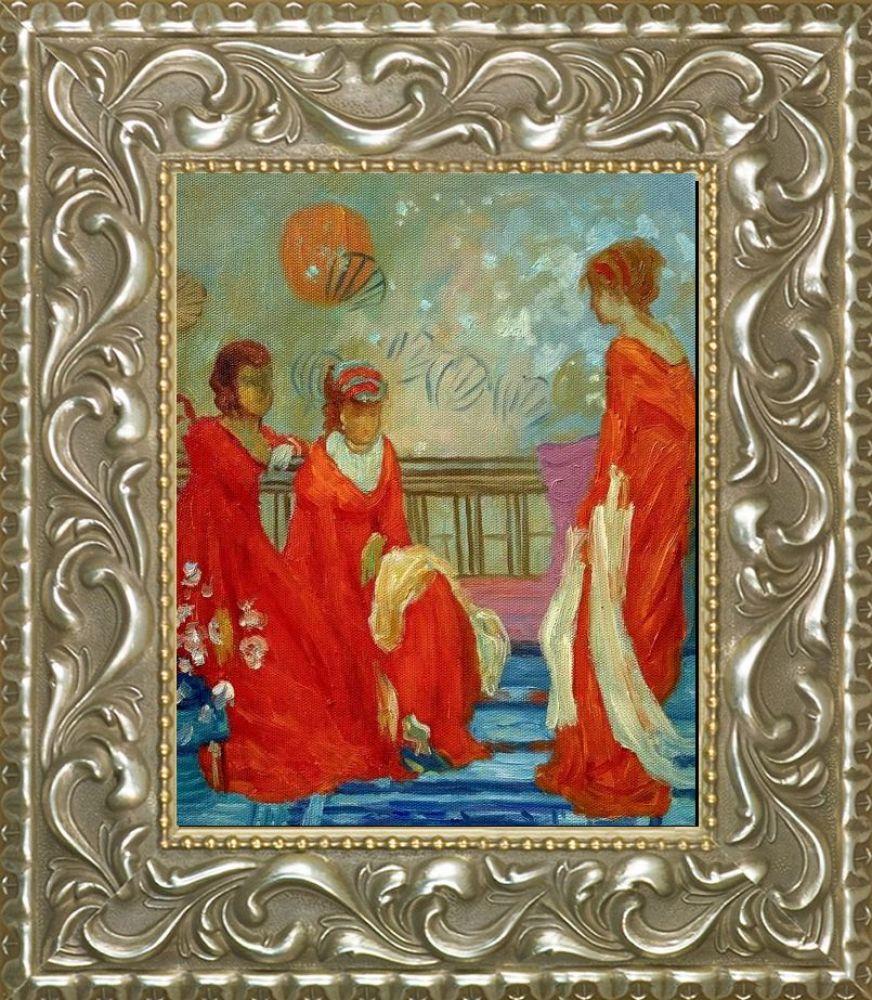 Red and Black Pre-Framed - Rococo Silver 8"X10"