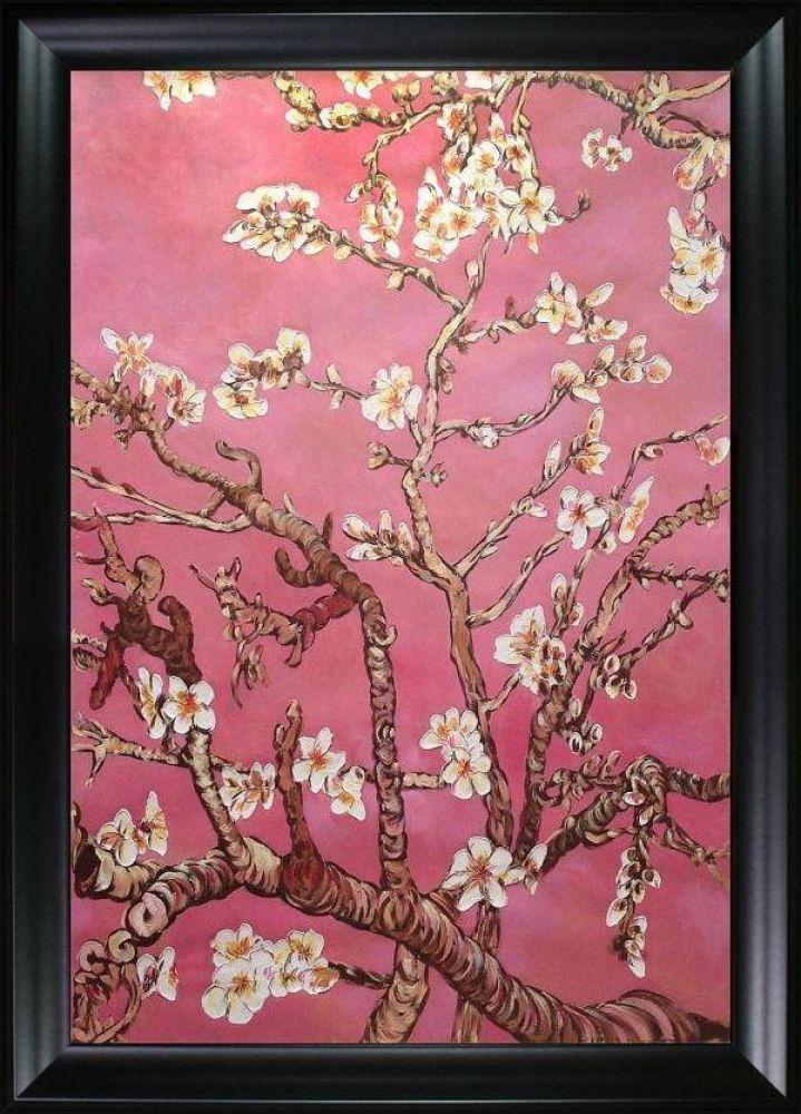 Branches of an Almond Tree in Blossom, Pearl Pink Pre-framed - Black Matte Frame 24"X36"