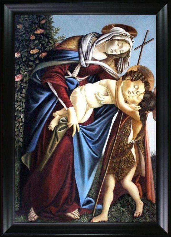 Madonna and Child and the Young St John the Baptist Pre-framed - Black Matte Frame 24"X36"