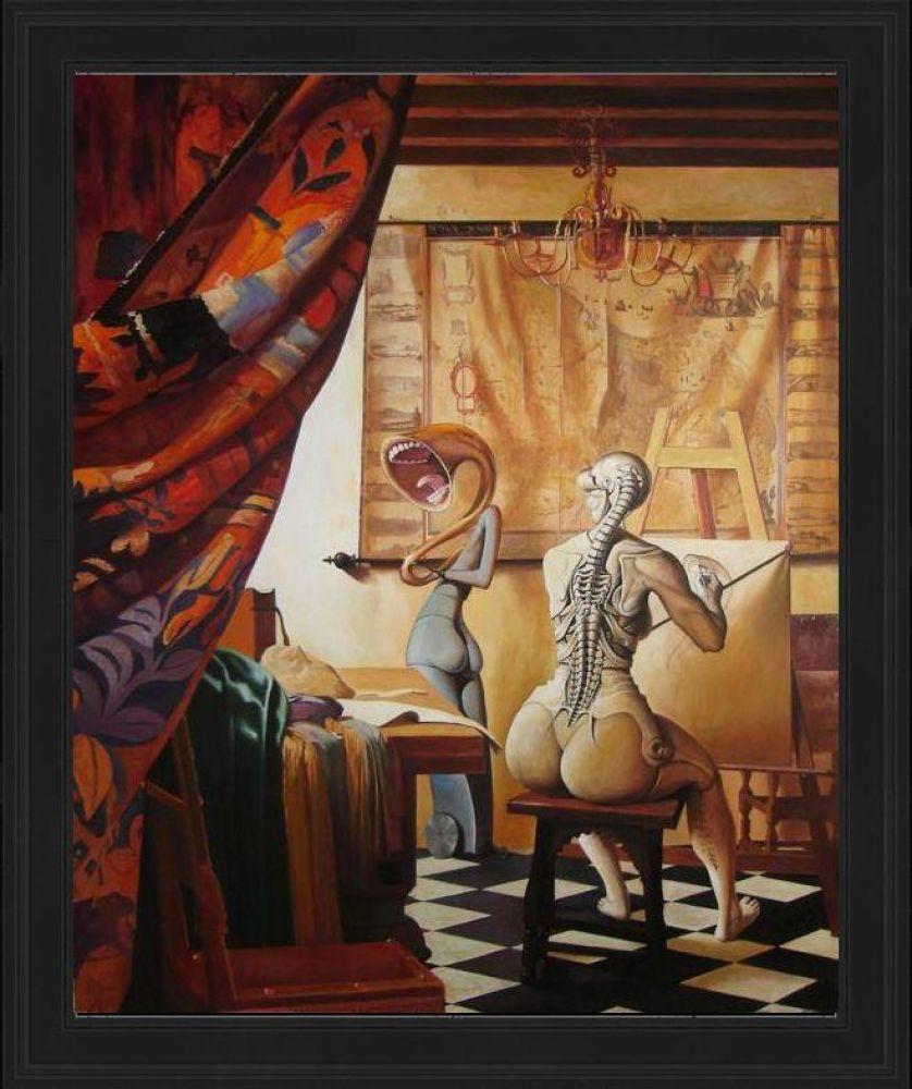 Allegory of Painting Pre-framed - Black Gallery