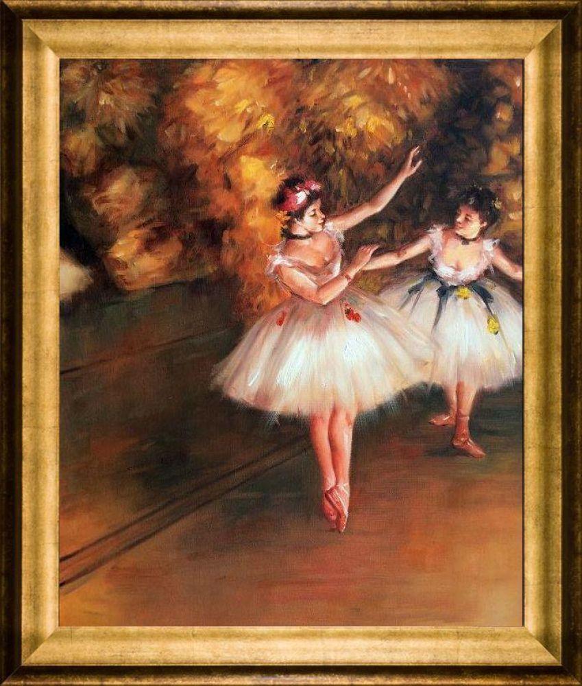 Two Dancers on Stage Pre-framed - Athenian Gold Frame 20"X24"