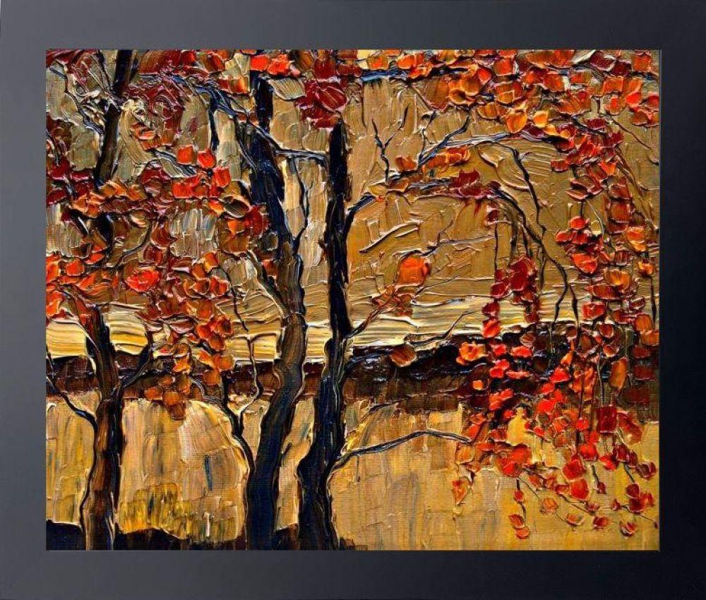 Autumn (tree) Pre-framed - Flat Black Studio Frame 20"X24"