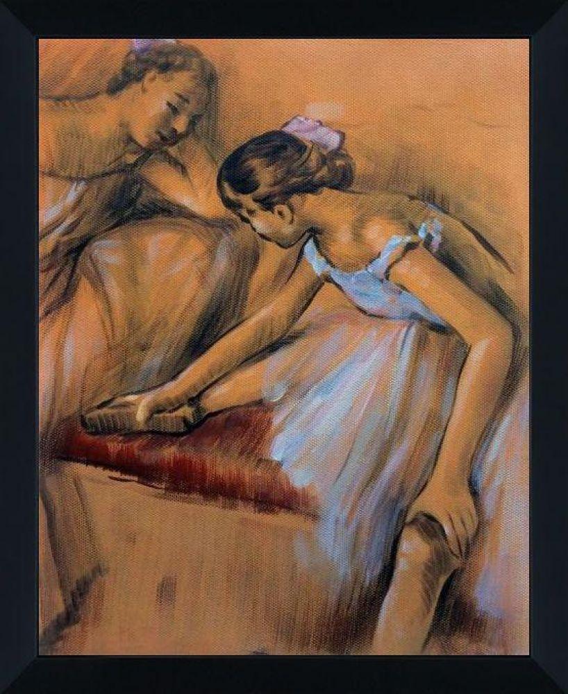 Dancers in Repose Pre-framed - Studio Black Wood Frame 8"X10"