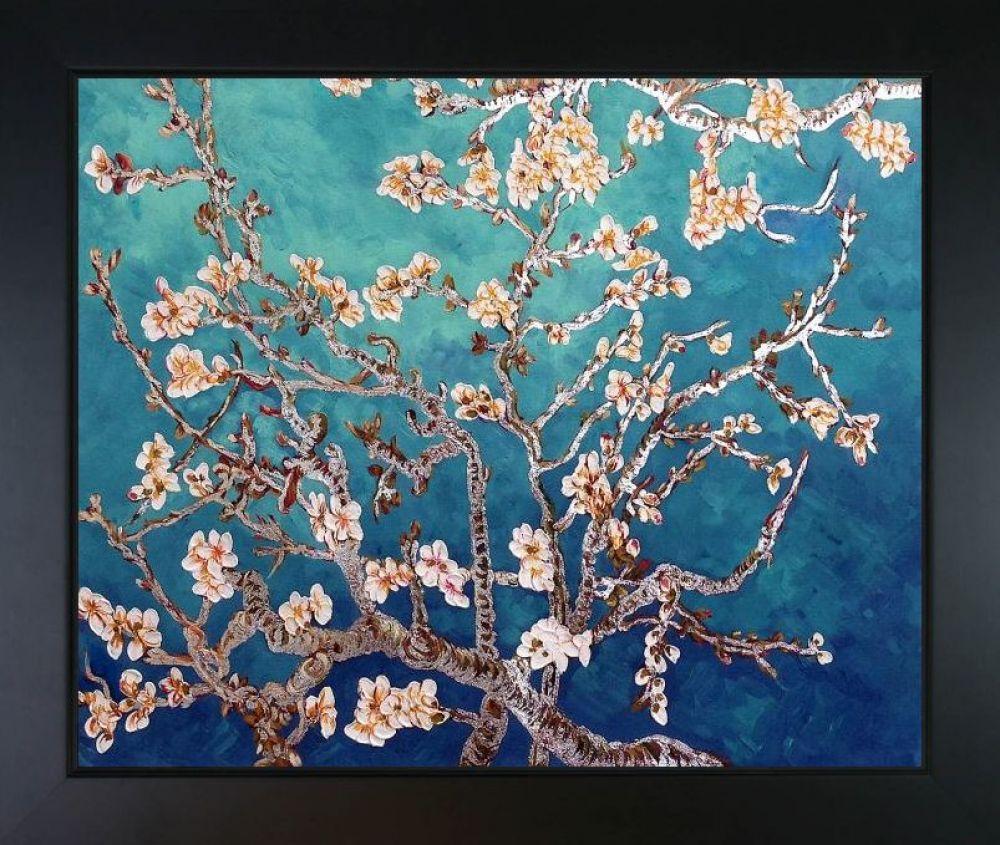 Branches of an Almond Tree (Luxury Line) Pre-framed - New Age Black Frame 20"X24"