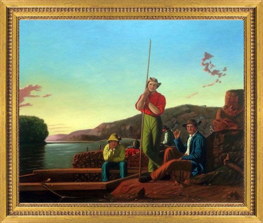 The Wood-Boat, 1850 Pre-Framed - Versailles Gold Queen Frame 20" X 24"