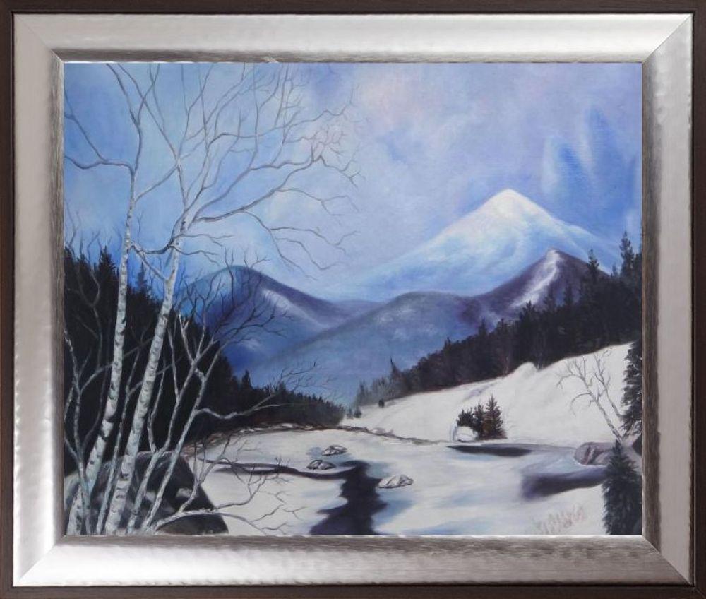 Whiteface from Route 87 Reproduction Pre-Framed - Magnesium Silver Frame 20" X 24"