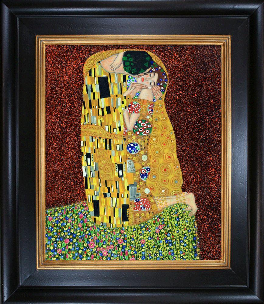 The Kiss (Full View) Pre-Framed - Vintage Creed Frame 20"X24"