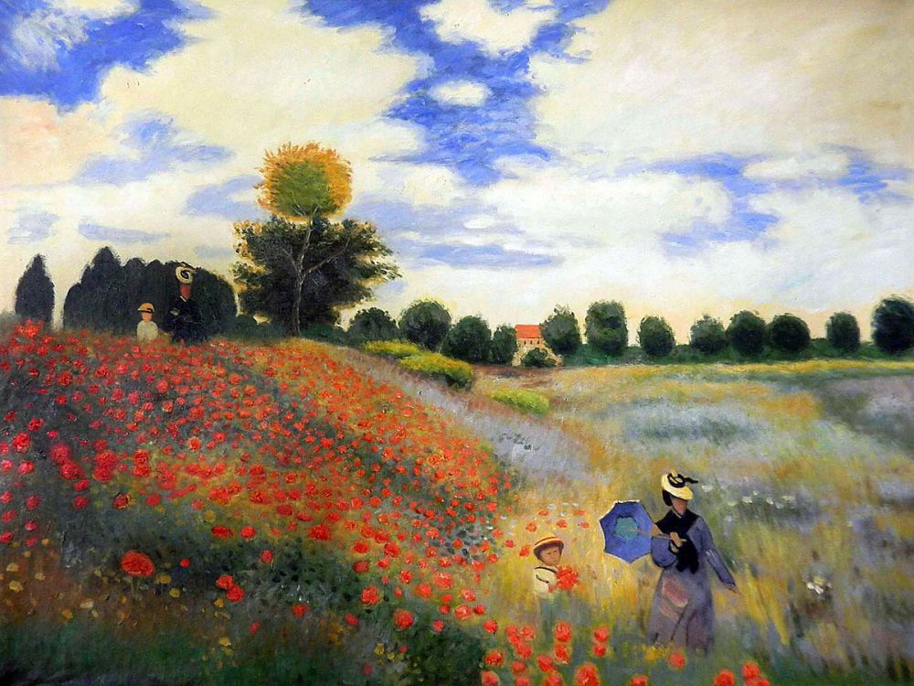 Poppy Field in Argenteuil - Canvas Art & Reproduction Oil Paintings