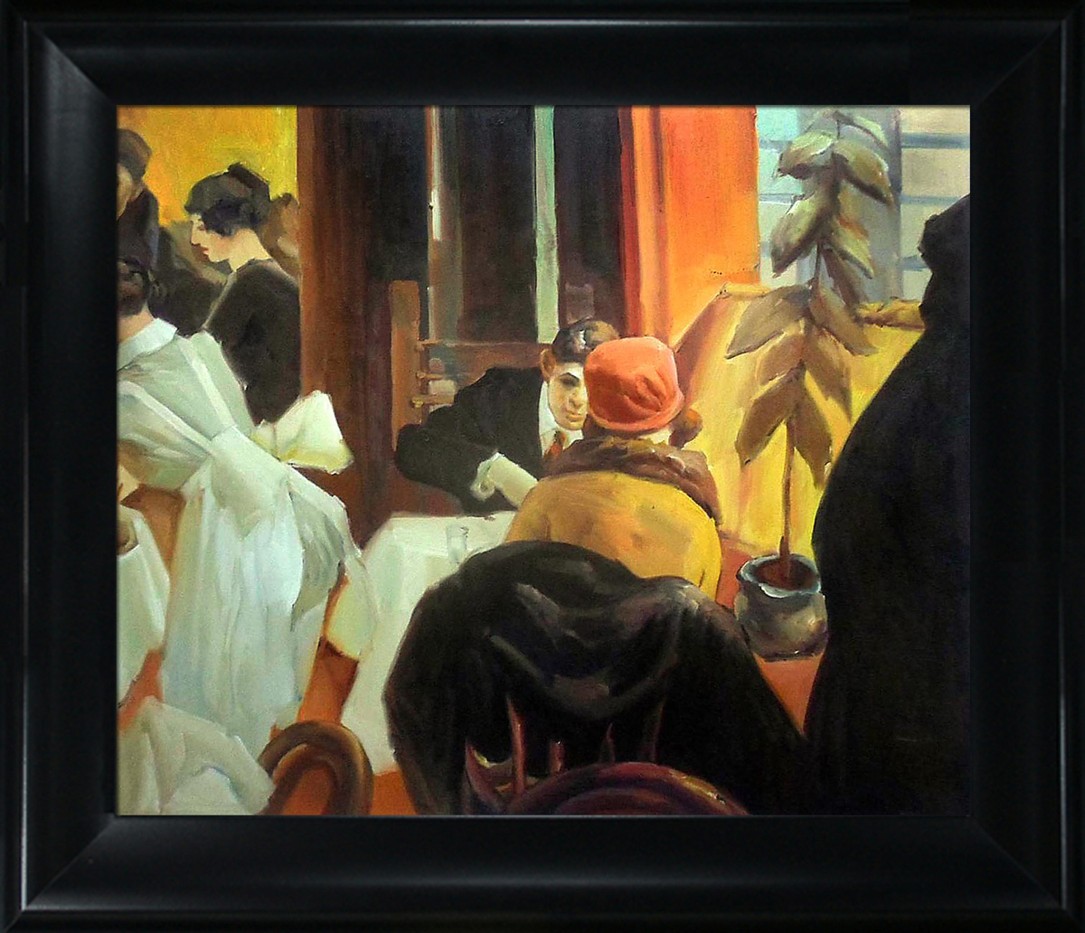 Edward Hopper, New York Restaurant Pre-Framed