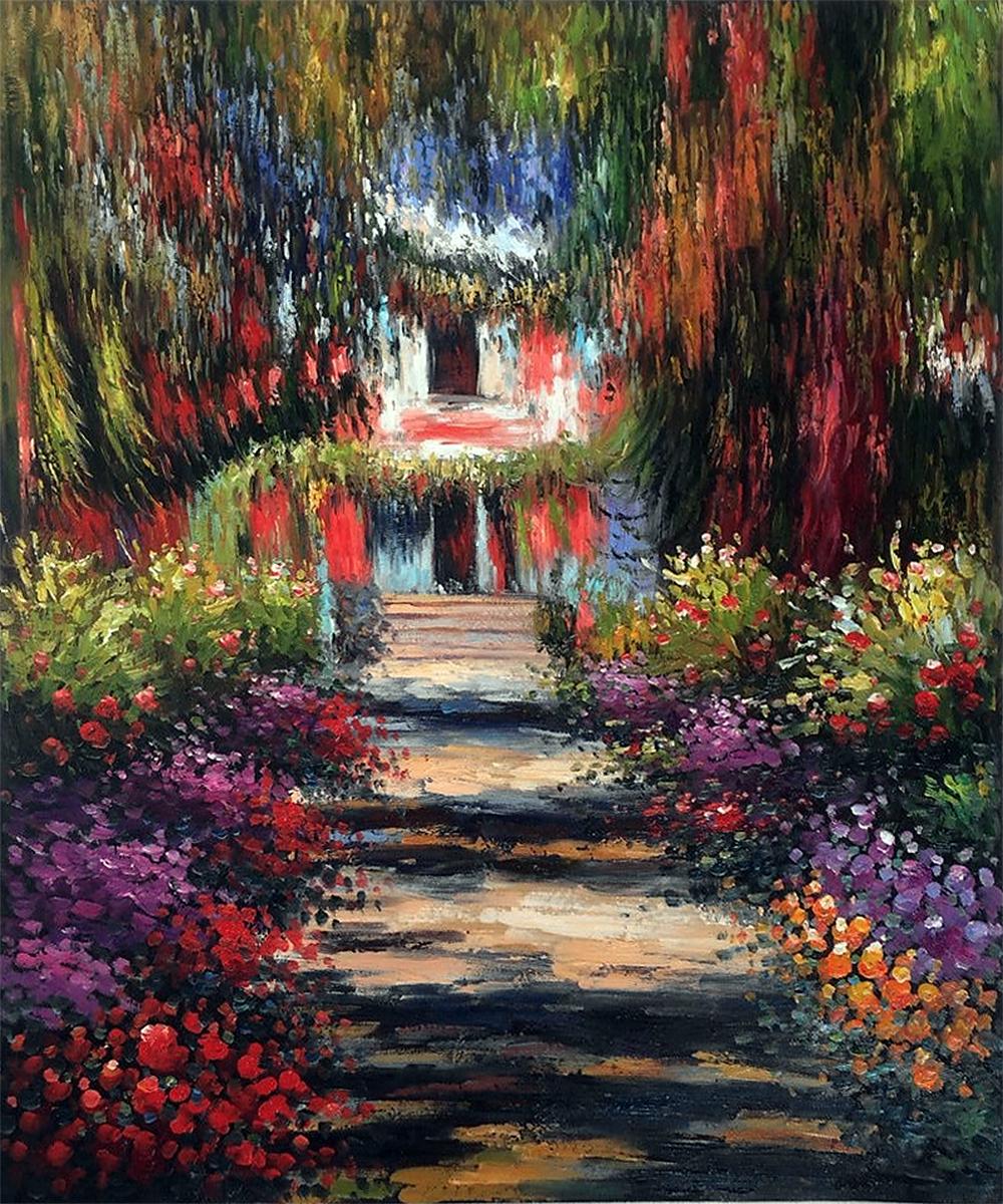 Claude Monet-Garden Path at Giverny