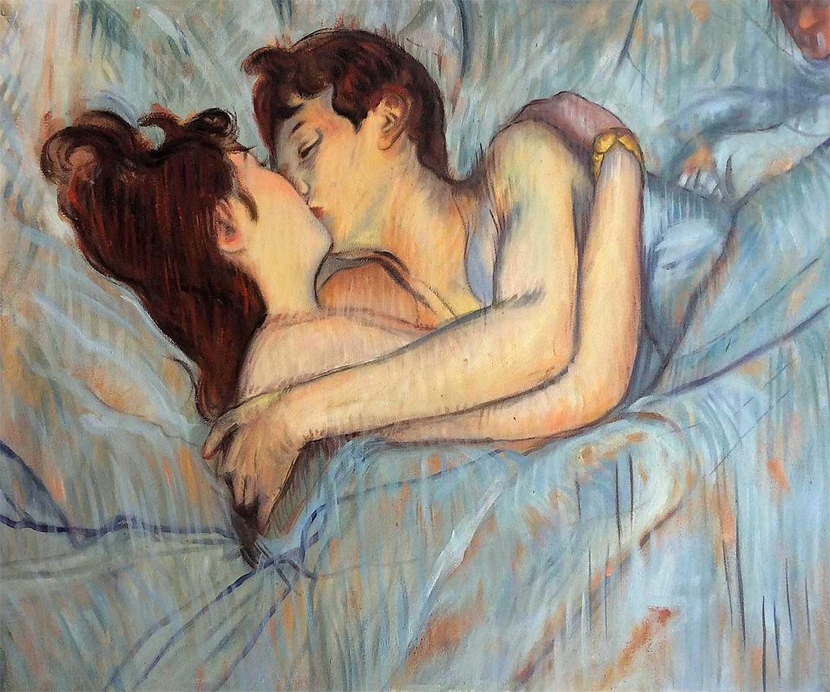 In Bed, the Kiss