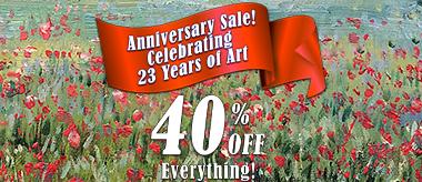 Celebrating 23 Years: Get 40% Off Stunning Art & Frames Today!