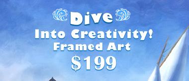 Dive into Creativity: $199 Framed Art Masterpieces!