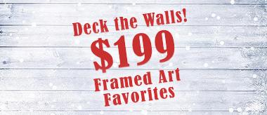 Deck the walls! $199 Framed Art Flash Deals!