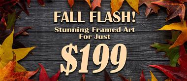 Fall Flash Deal: Stunning Framed Art for Only $199!