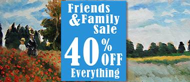 Friends & Family Sale: Save 40% Off Art & Frames!