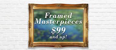 $99 and Up Framed Art Masterpieces Flash Deal!