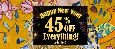 The New Years Sale - Save 45% Off Everything!