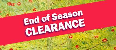 End of Season Clearance Sale!