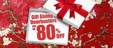 Gift Giving Doorbusters! Up to 80% Off Framed Art Deals!