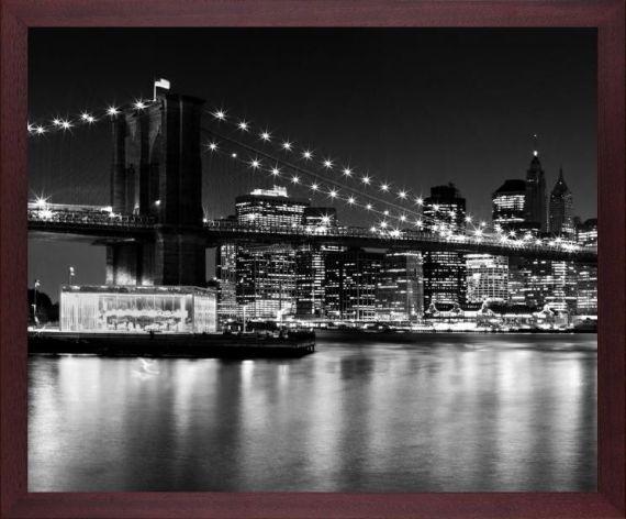 Night Skyline, Manhattan Brooklyn Bridge - Viola