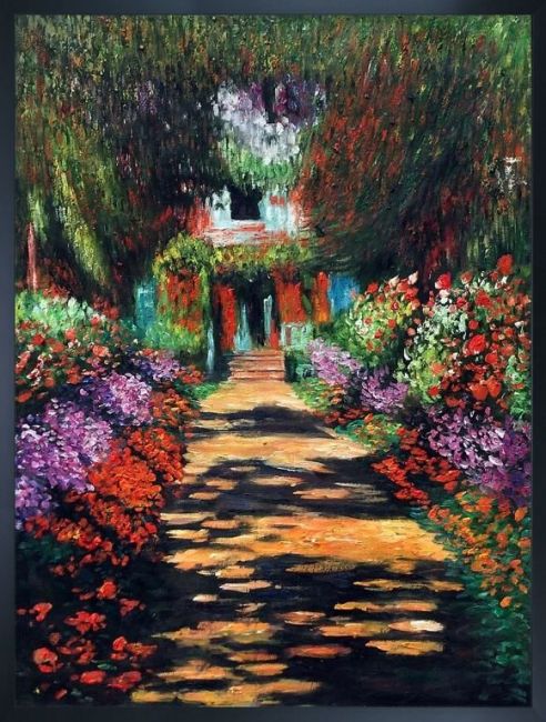 Garden Path at Giverny Reproduction - Reproduction Oil Paintings