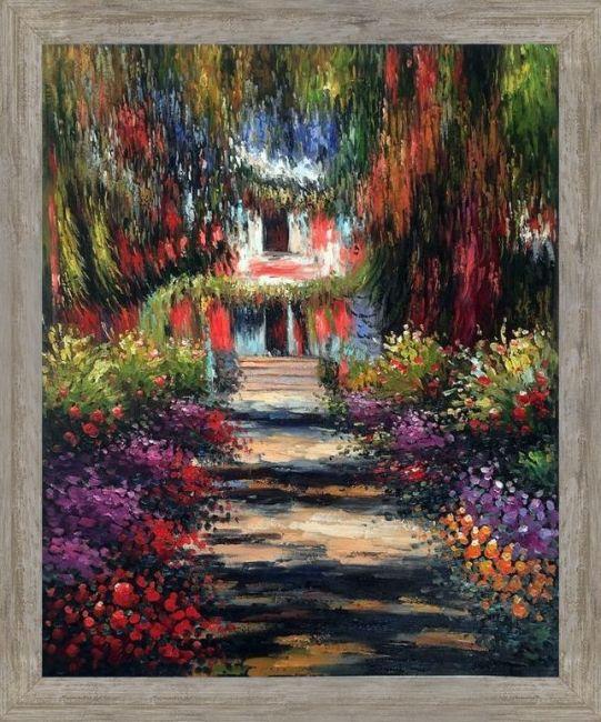 Wall Art: Monet - Garden Path at Giverny - Painting Reproduction