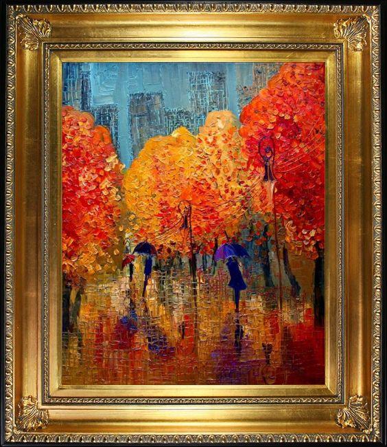 Kopania, Autumn (Street) Hi-End Print on Canvas - overstockArt