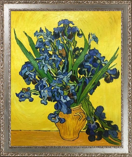 Irises in a Vase Reproduction - Reproduction Oil Paintings