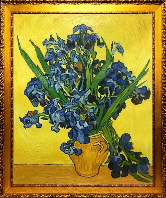 Vincent Van Gogh, Irises in a Vase - Hand Painted Oil Painting on Canvas