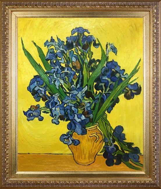 Vincent Van Gogh, Irises in a Vase - Hand Painted Oil Painting on Canvas