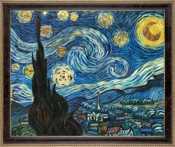 Starry Night (Luxury Line) Reproduction - Reproduction Oil Paintings