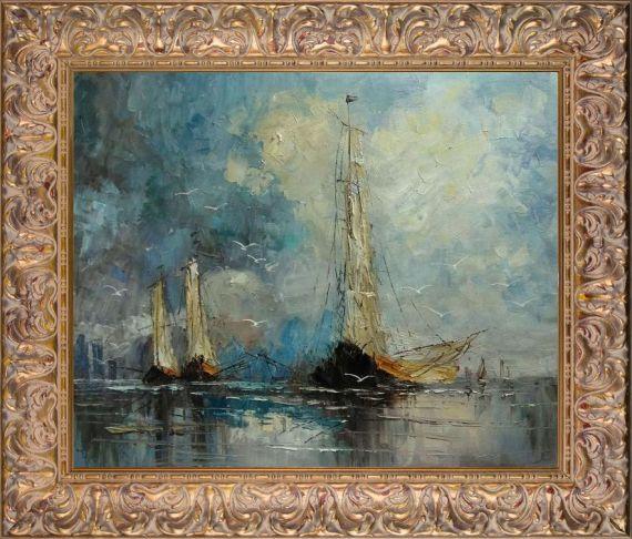 Boats - Justyna Kopania - Oil Painting Reproduction