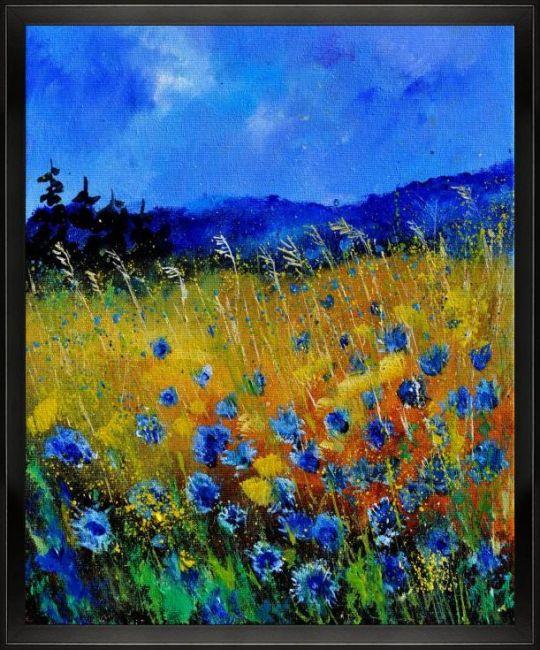 Pol Ledent, Cornflowers 45 - Hi-End Print on Canvas