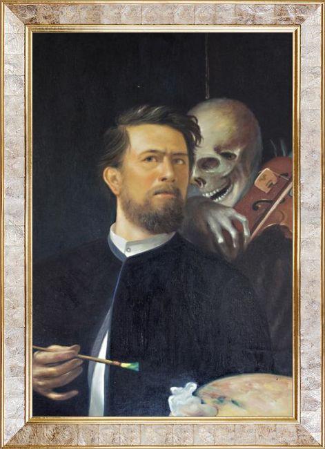 Self-Portrait with Death as a Fiddler Reproduction