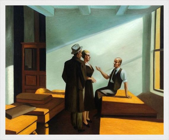 Wall Art: Edward Hopper - Conference at Night - Oil Painting Reproduction