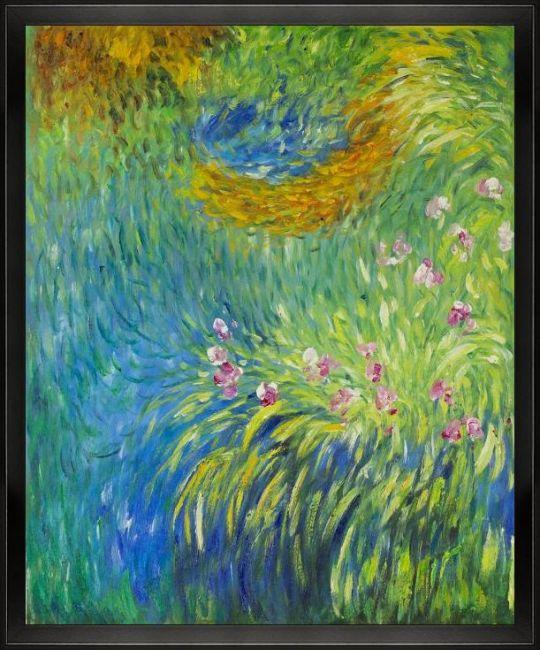 Claude Monet, Irises 3, 1914-1917 - Hand Painted Oil Painting on Canvas