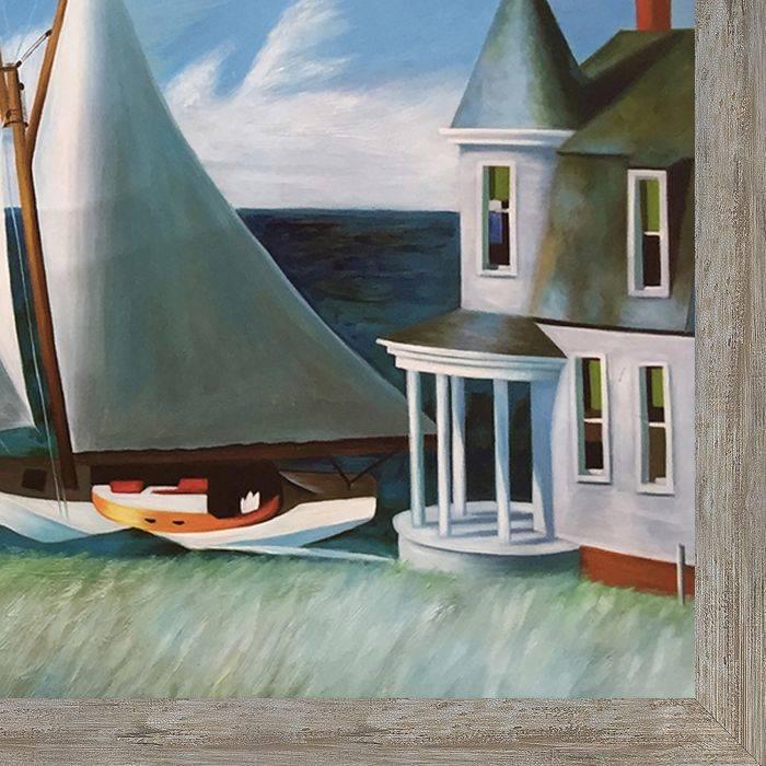 The Lee Shore, 1941 with Metropolitan Pewter Frame - Metropolitan Pewter  Frame 24 X 36 - Canvas Art & Reproduction Oil Paintings