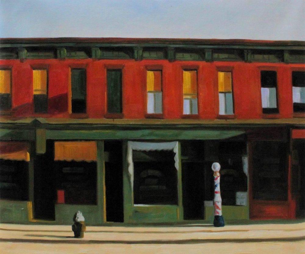 Early Sunday Morning Edward Hopper Reproduction Canvas Art Reproduction Oil Paintings