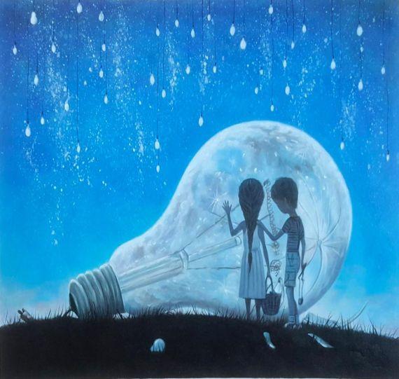 Adrian Borda, The Night We Broke the Moon - Reproduction Oil Paintings