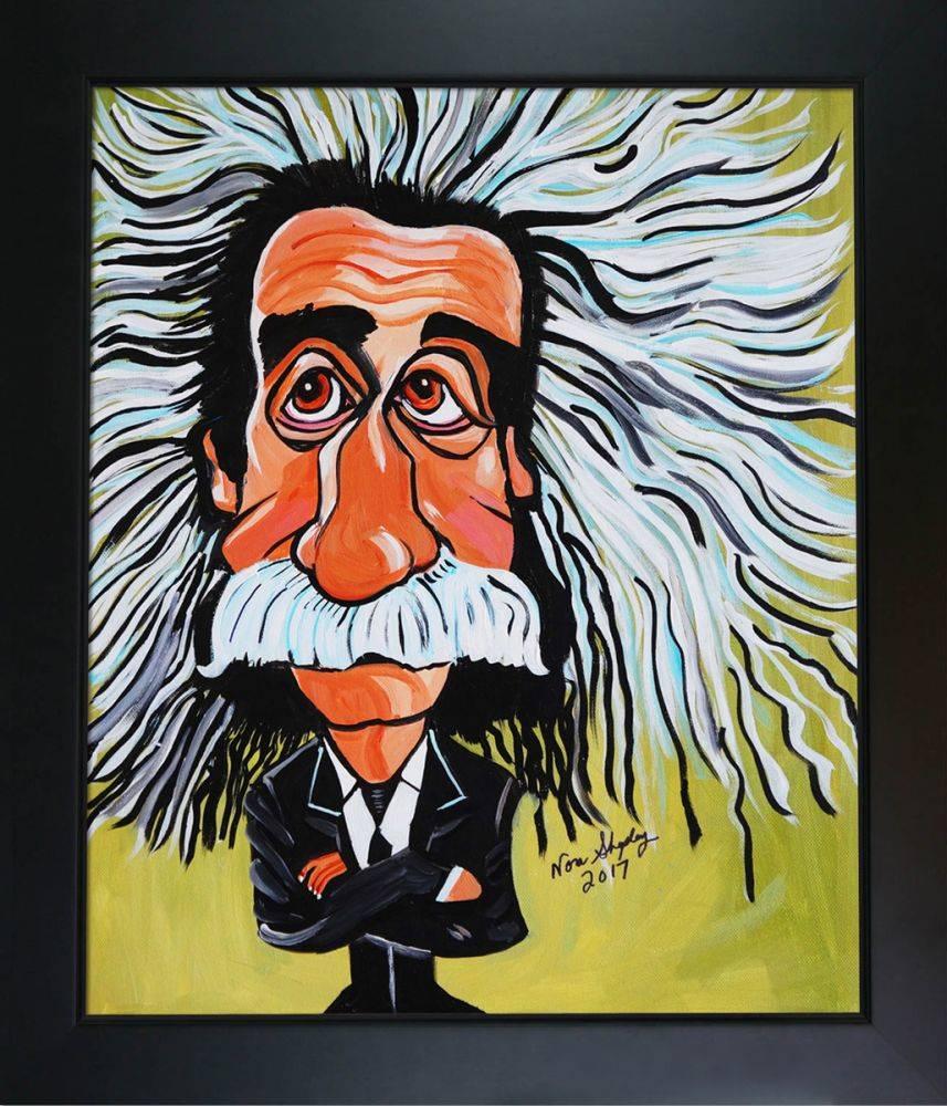 Albert Einstein Pre-Framed - New Age Black Frame 20X24