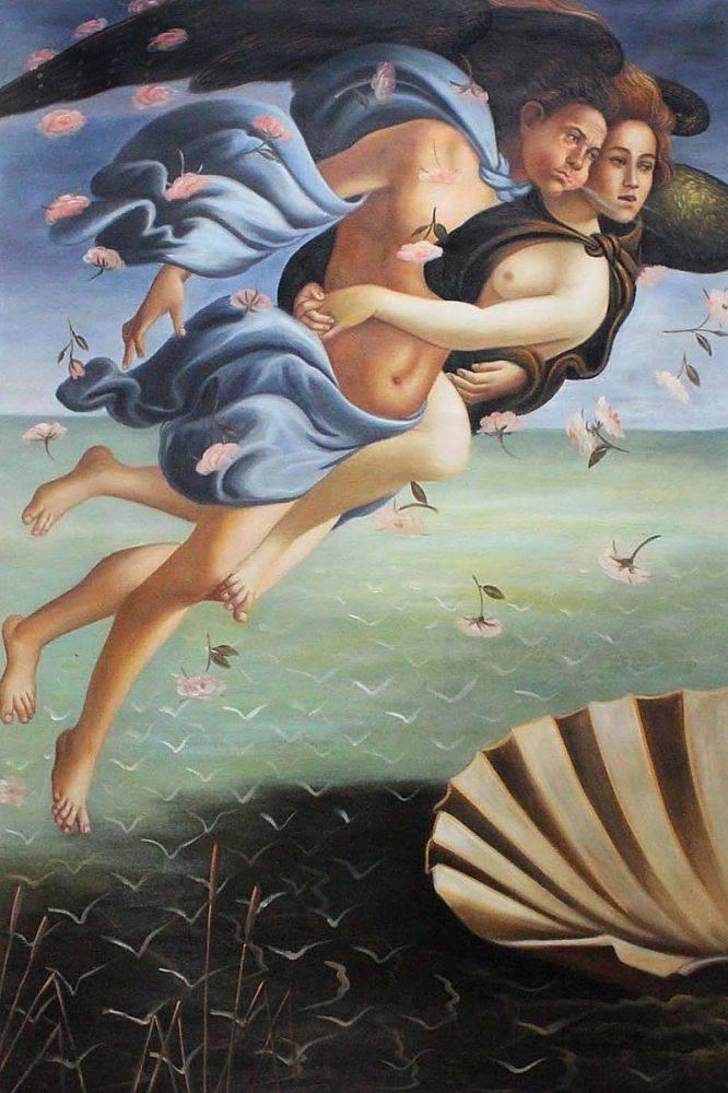 Botticelli, Birth of Venus (left panel)